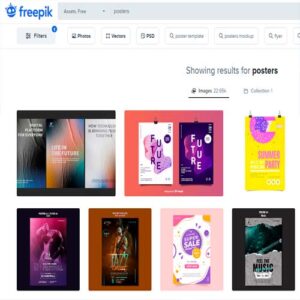 foto página freepik de ejemplos de posters