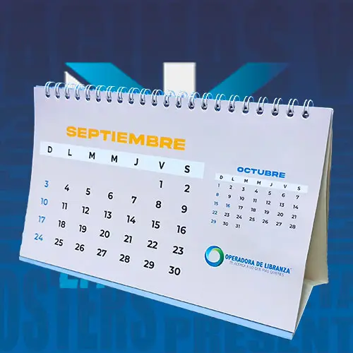 Calendario de escritorio con 6 hojas mes de septiembre 2023