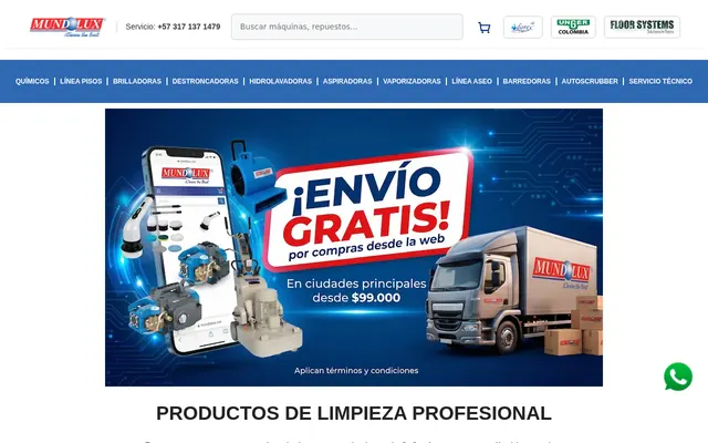 Página web de Mundolux diseñada en Medellín